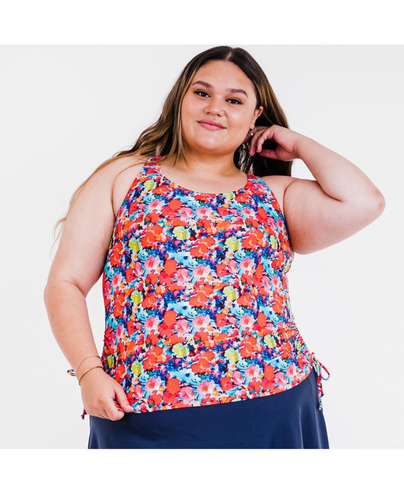 Plus Size Maya Tankini Swim Top With Removable Cups & Swim Bottoms