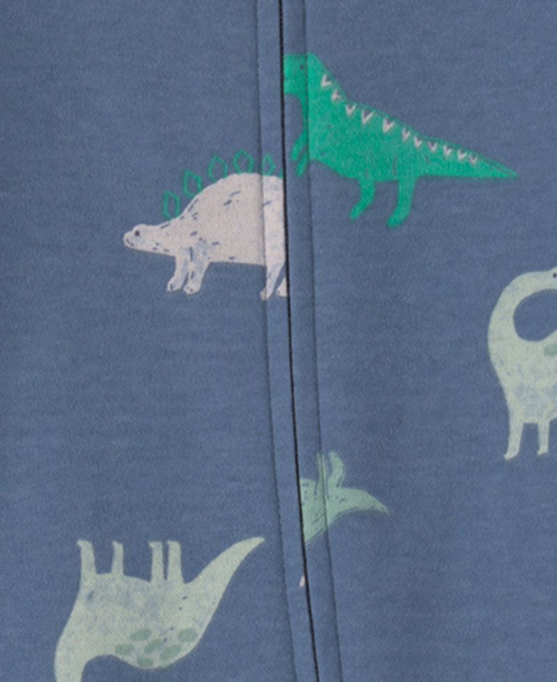 Baby Boy's Dinosaur Foot Art 2-Way Zip Sleep & Play