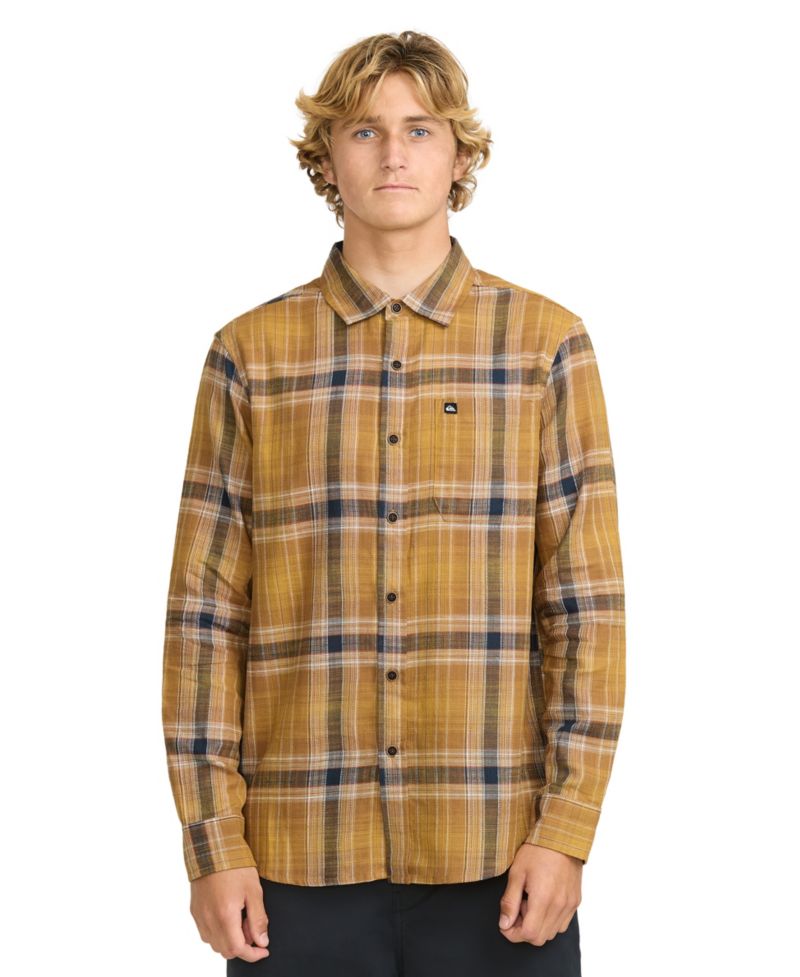 Men's Textured Plaid Flannel Shirt
