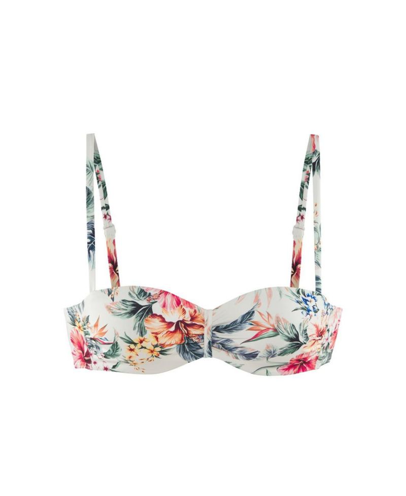 Women's Floral Print Underwire Multiway Underwire Bikini Top