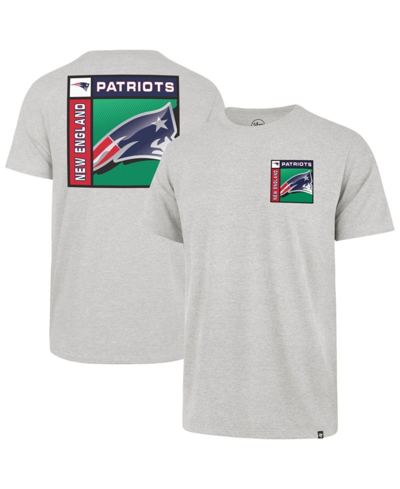 47 Brand Men's Gray New England Patriots Chrome Plate Franklin T-Shirt