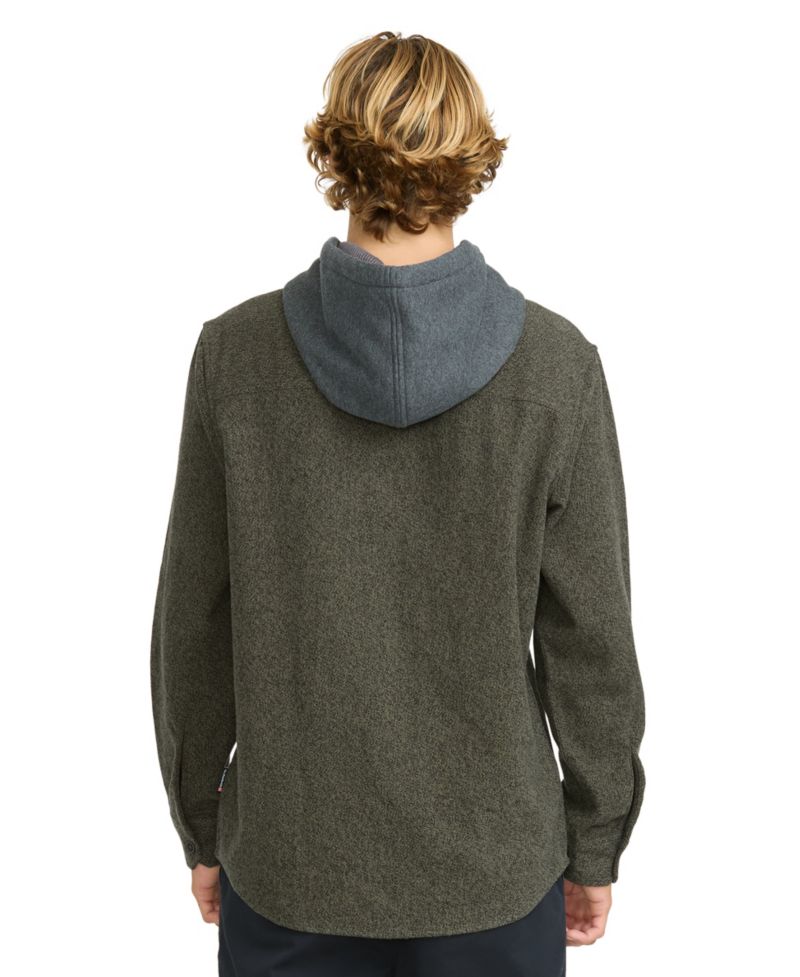 Men's Delton Herringbone Hooded Flannel Shirt