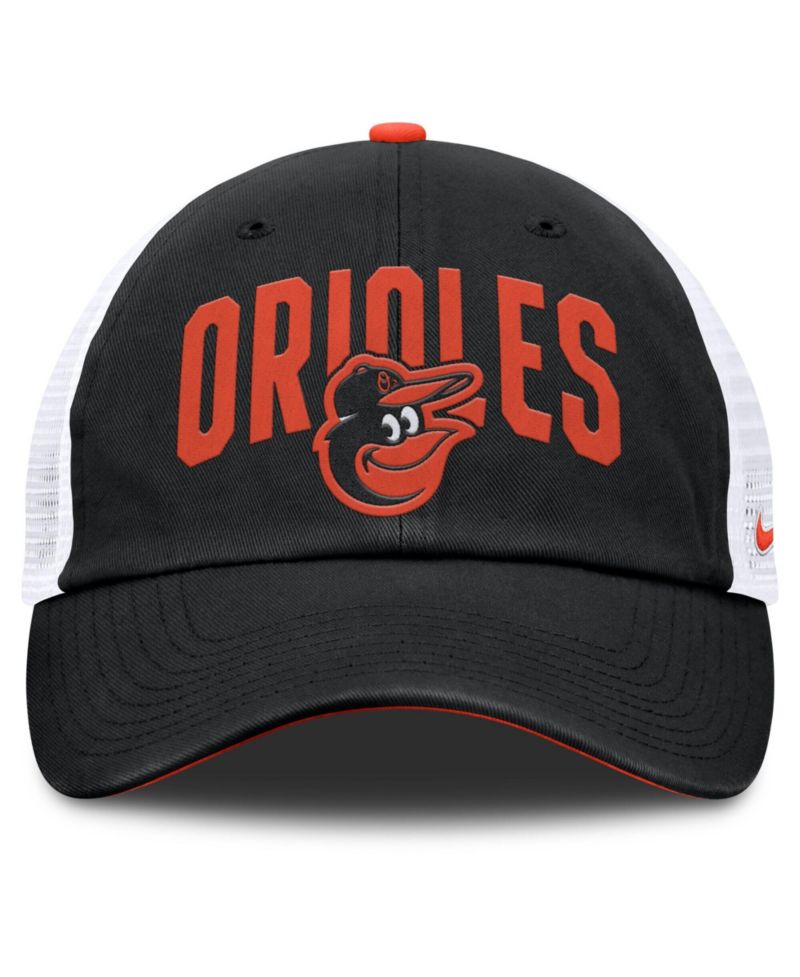 Men's Black Baltimore Orioles Primetime Club Adjustable Trucker Hat