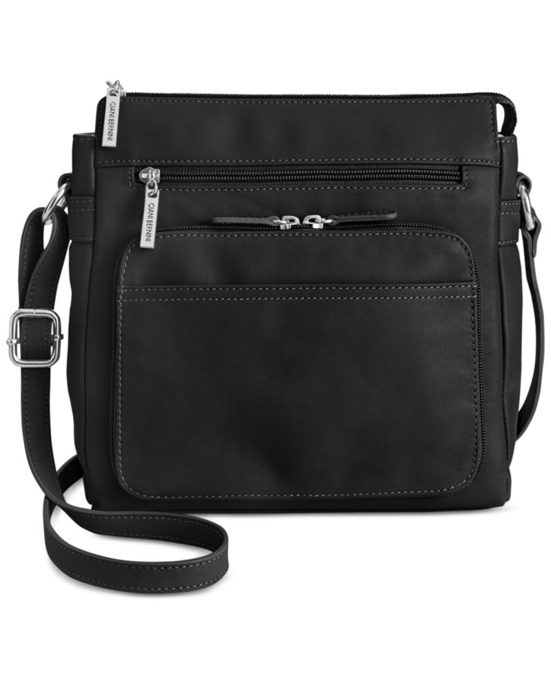Nappa Leather Front Zip Crossbody