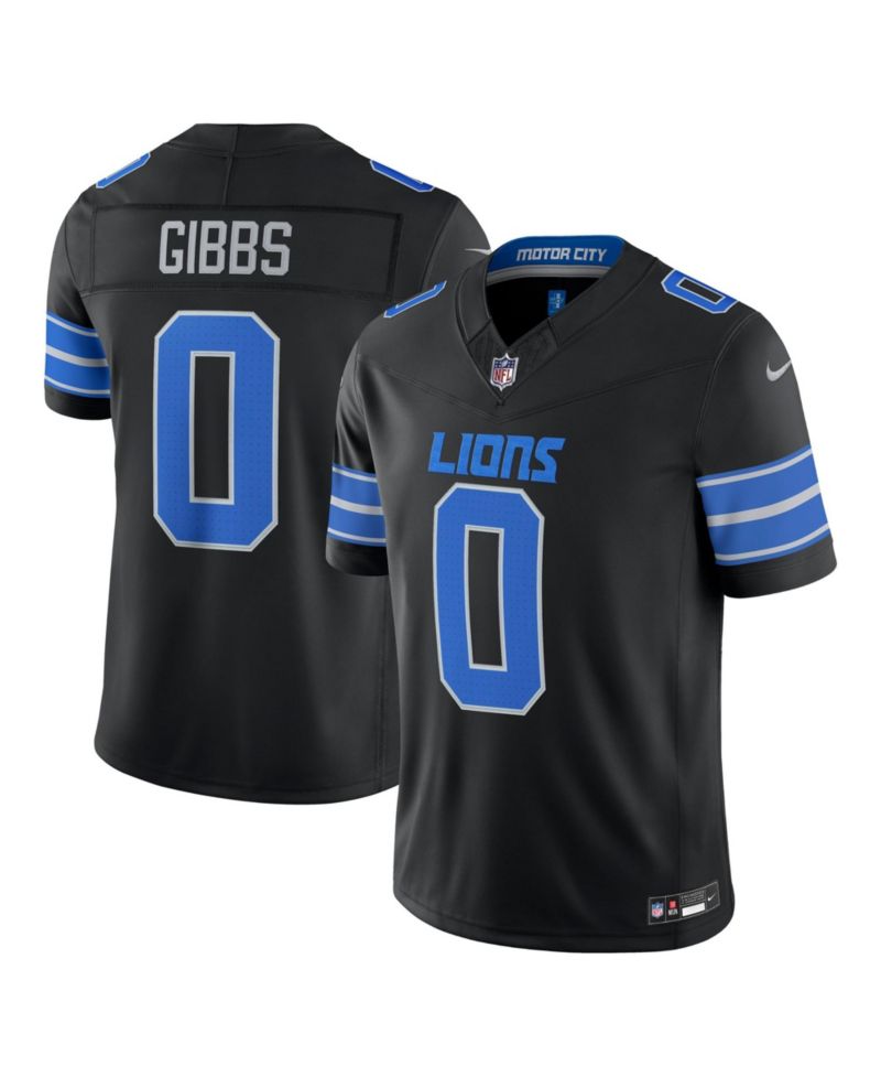 Men's Jahmyr Gibbs Black Detroit Lions Alternate Vapor F.U.S.E. Stitched Limited Jersey