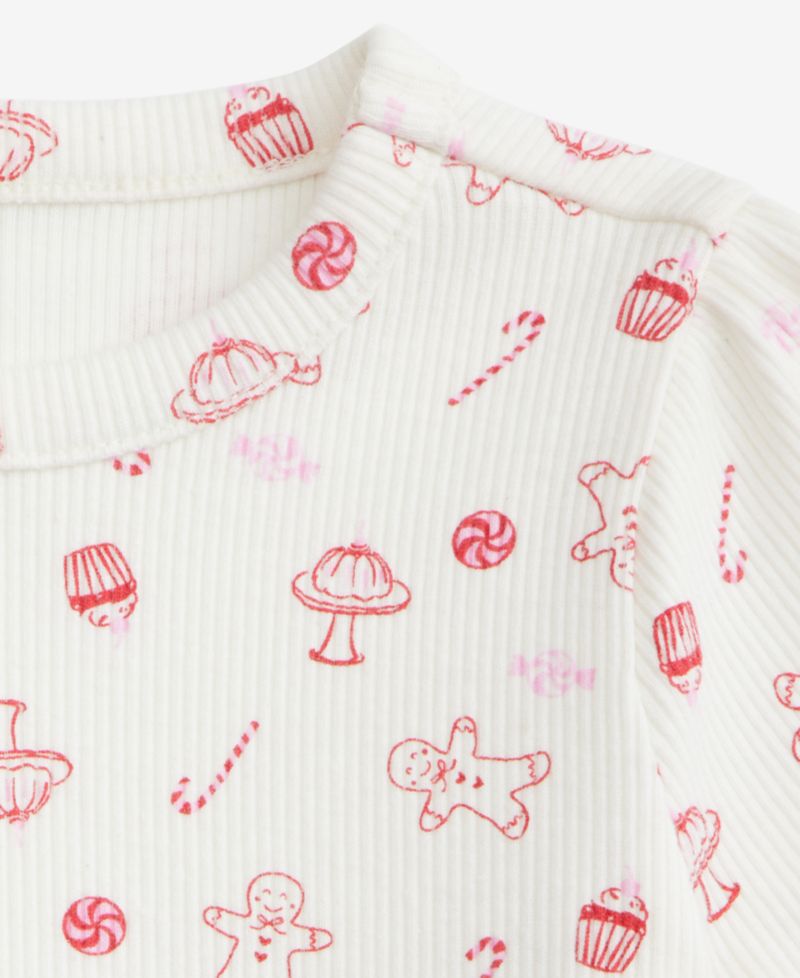 Baby Girls 3M-24M Mix & Match Short-Sleeve Treat-Print Peplum Top