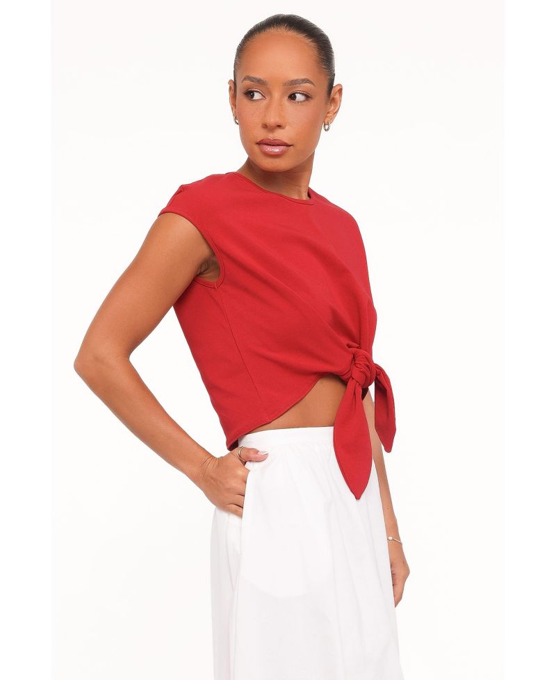 Women's Kathy Tie-Front Cropped Top