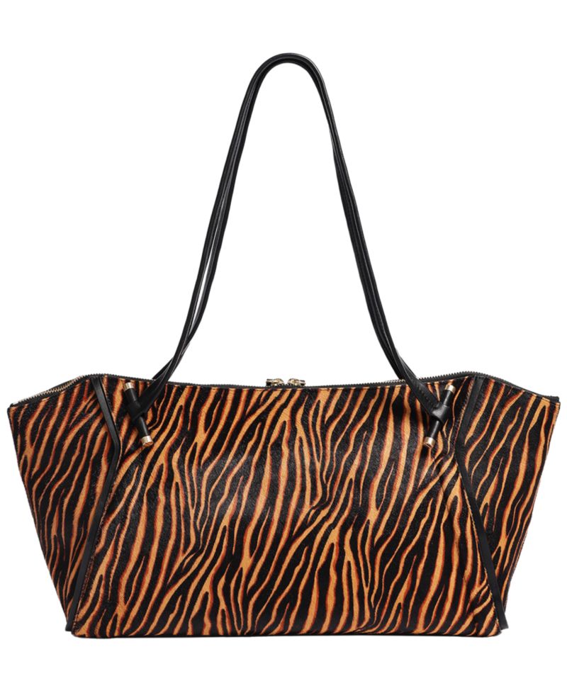 Highline East West Haircalf Top-Zip Tote Handbag