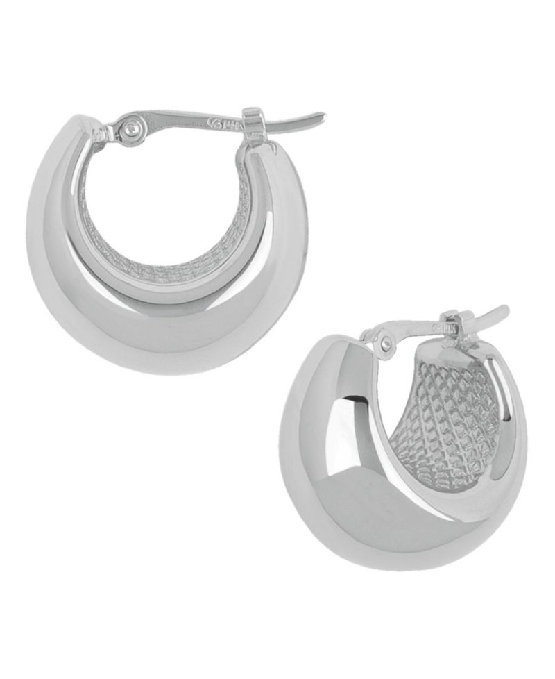 Bold Hoop Earrings in 14k Yellow Gold, White Gold, or Rose Gold