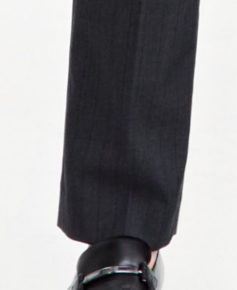 Men's Slim-Fit Wool-Blend Pinstripe Suit Pant