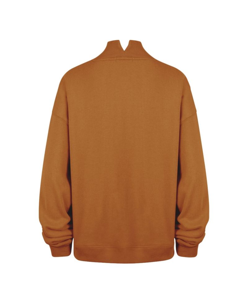 Women's '47 Texas Orange Texas Longhorns Mock Neck Sweatshirt