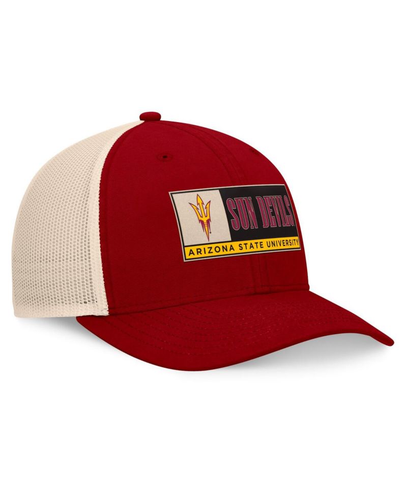 Men's Maroon/Natural Arizona State Sun Devils Bennett Trucker Adjustable Hat