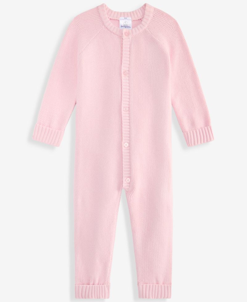 Baby Boys' or Baby Girls' Cotton Long-Sleeve Sweater Romper