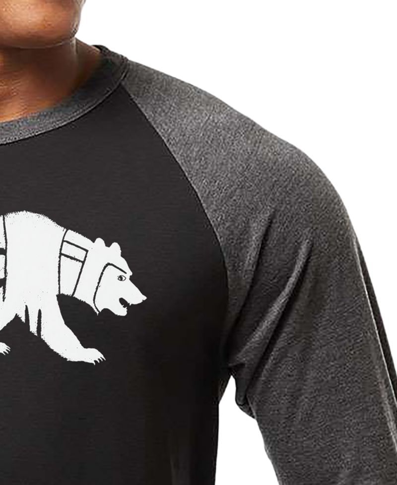 Men's Yosemite Bear Word Art Raglan-Sleeve T-Shirt