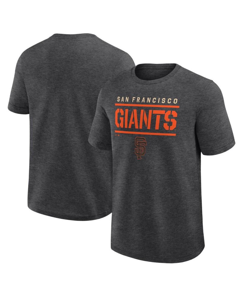 Men's Heather Charcoal San Francisco Giants Top Notch T-Shirt