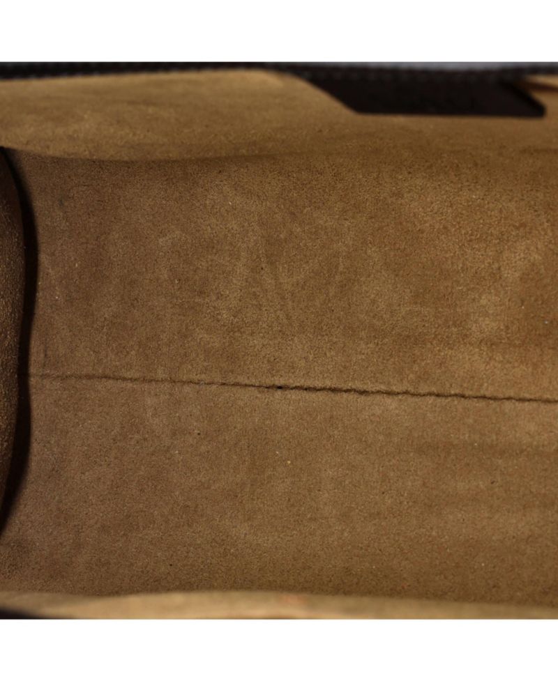 Small Padlock Top Handle Bag GG Coated Canvas and Leather