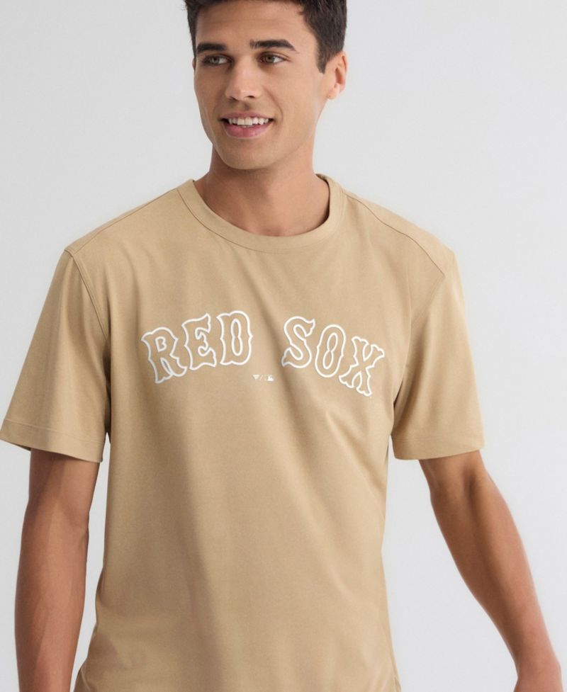 Men's Khaki Boston Red Sox Clutch Winning Edge T-Shirt