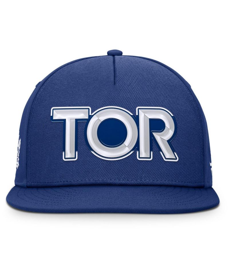 Men's Blue Toronto Maple Leaf's Authentic Pro Rink Team Code Snapback Hat