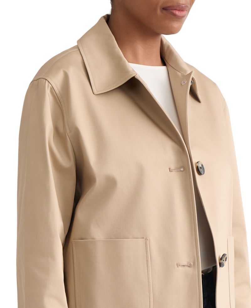 Petite Notch Collar Three-Button Front Jacket