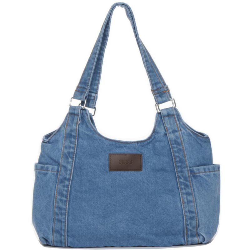 Women's Denim Shoulder Tote Bag Hobo Bag Casual Everyday Purse