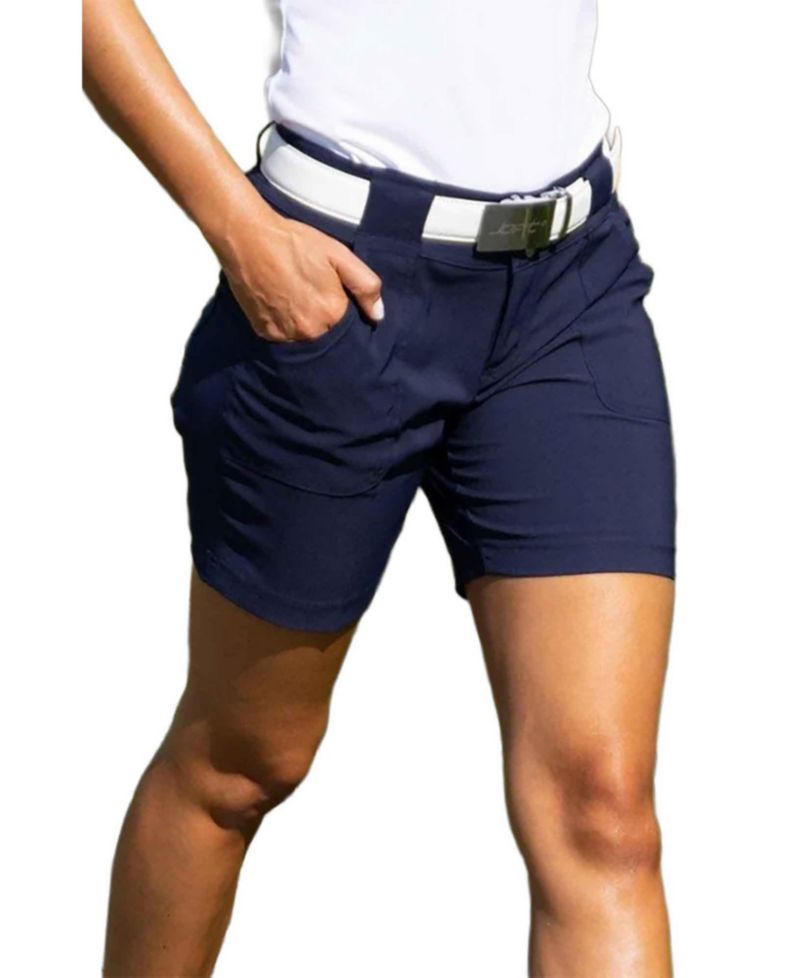 Women's Everyday Golf Deep Front Pockets Mid-Rise Shorts, 7.5" Inseam