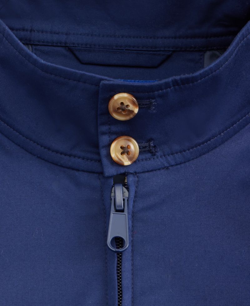 Men's Cotton-Blend Harrington Mock-Neck Jacket