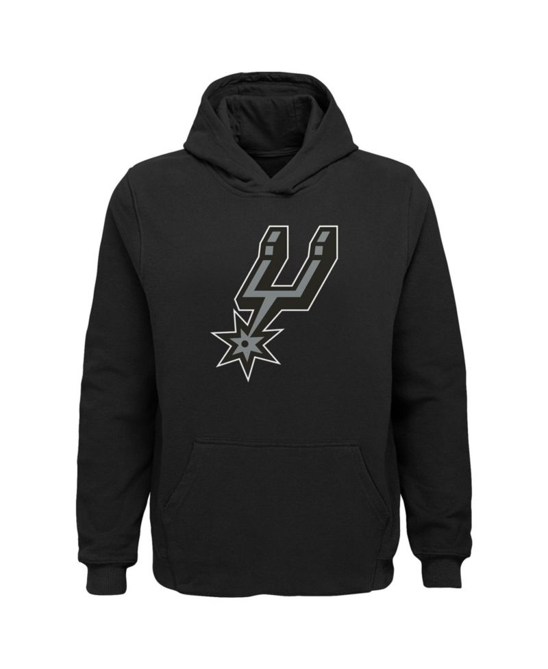 Big Boys and Girls Black San Antonio Spurs Primary Logo Pullover Hoodie