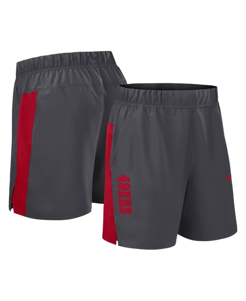 Men's Gray San Francisco 49ers Woven Victory Performance Shorts