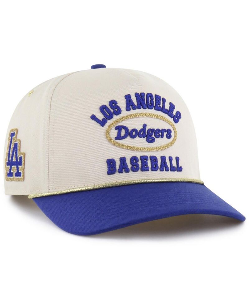 Stoney Clover Lane X Men's Natural/Royal Los Angeles Dodgers Glitter Rope Hitch Adjustable Hat