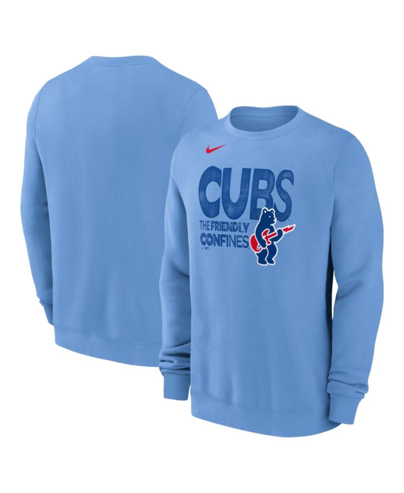 Men's Light Blue Chicago Cubs Electric Bear Sweatshirt
