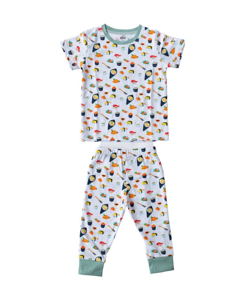 Baby Boys or Baby Girls Printed Short Sleeved Pajamas, 2 Piece Set