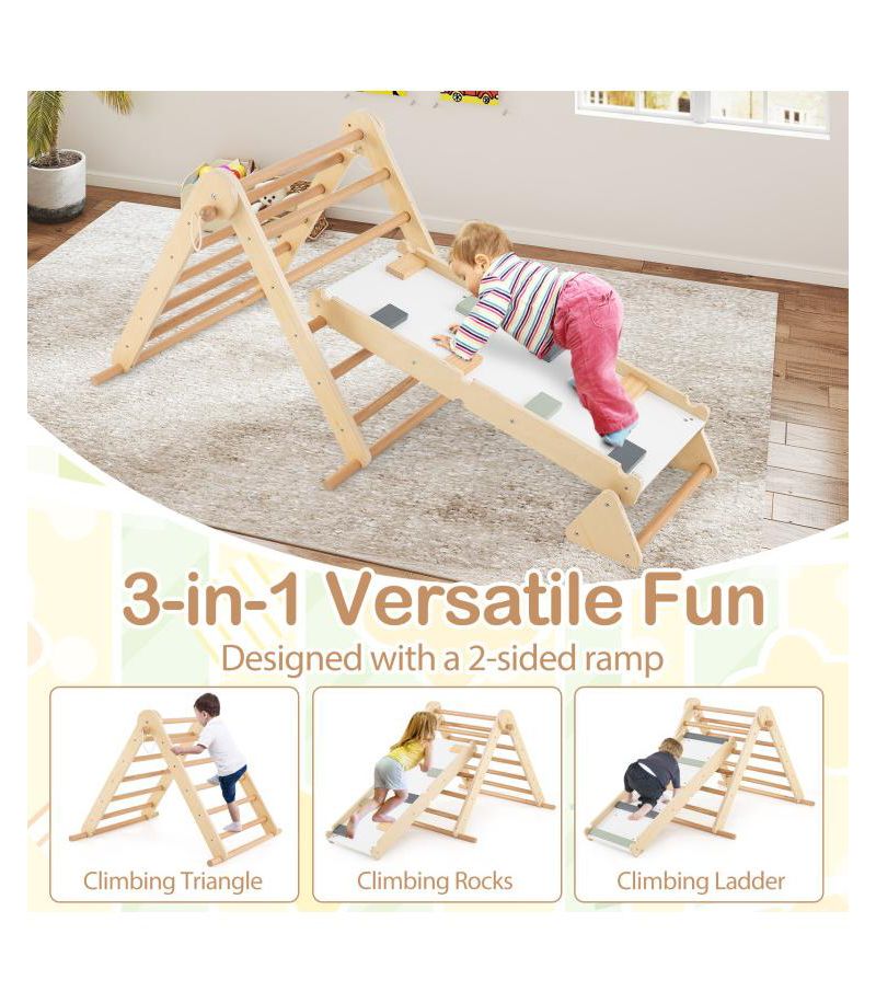 3-in-1 Foldable Climbing Triangle Set