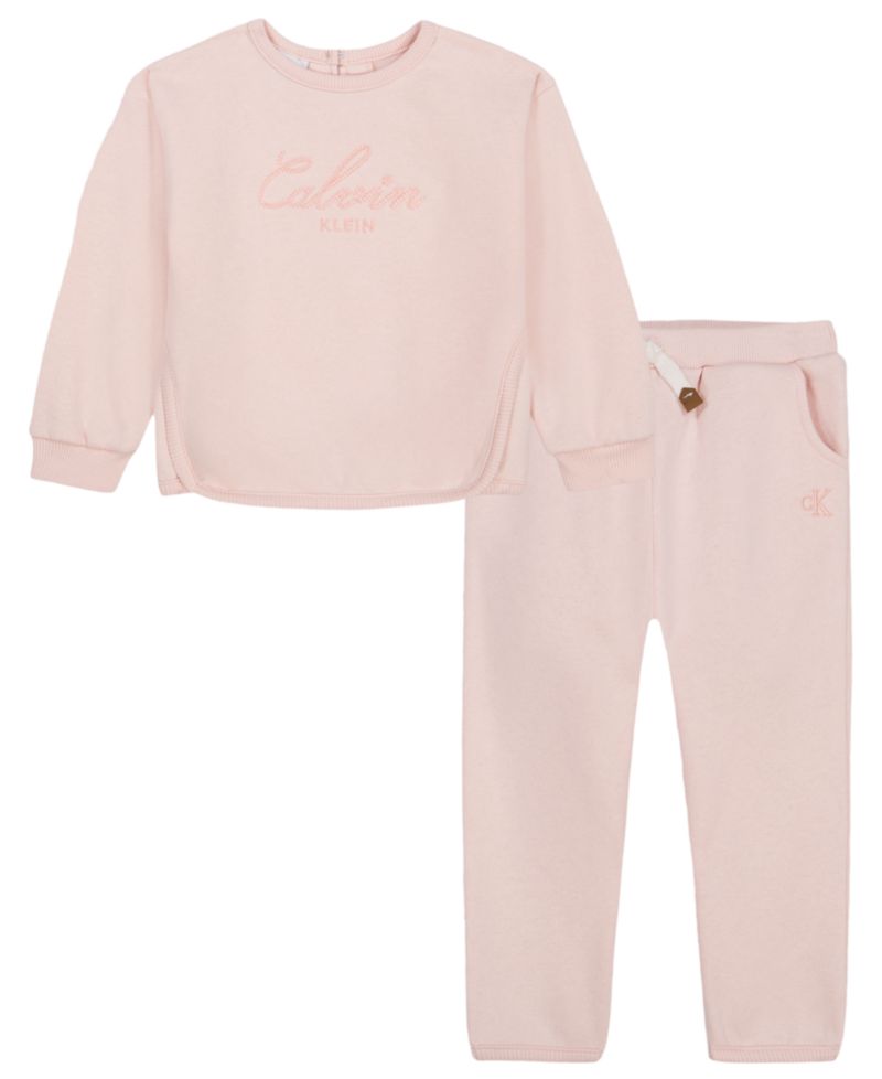 Baby Girls' Long-Sleeve Top and Pants, 2-Piece Set