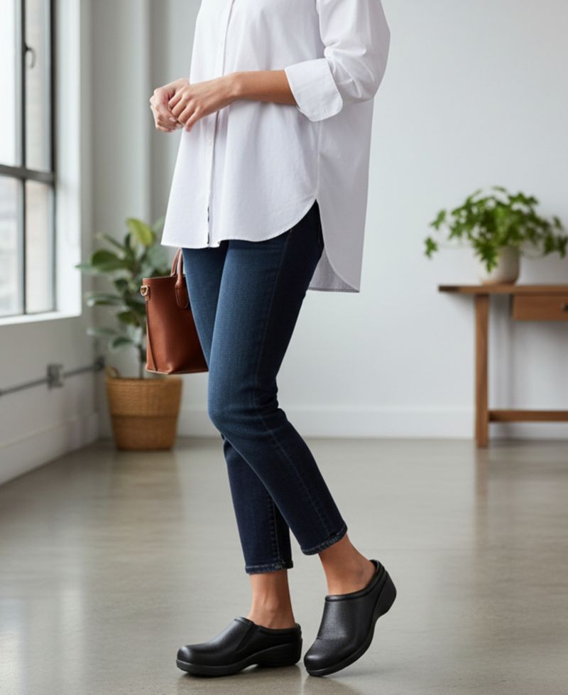 Women's Beck Slip-Resistant Round Toe Clogs