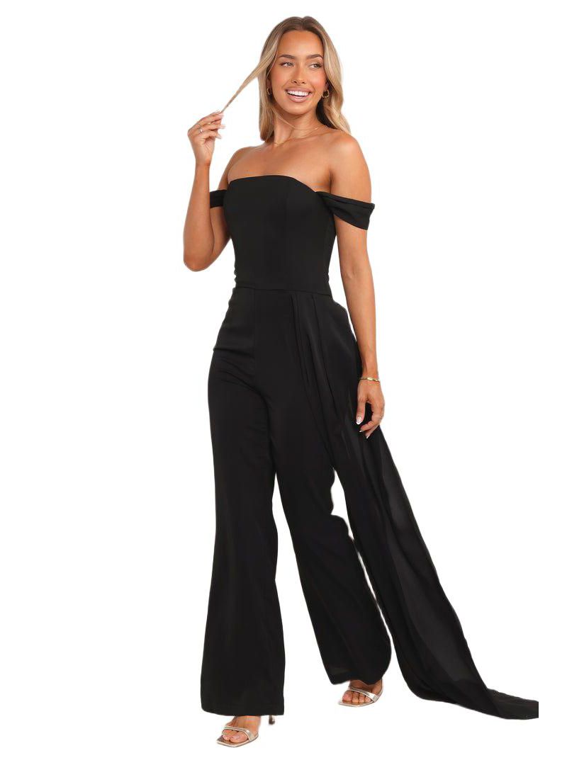 Women's Jenny Off Shoulder Jumpsuit - Black