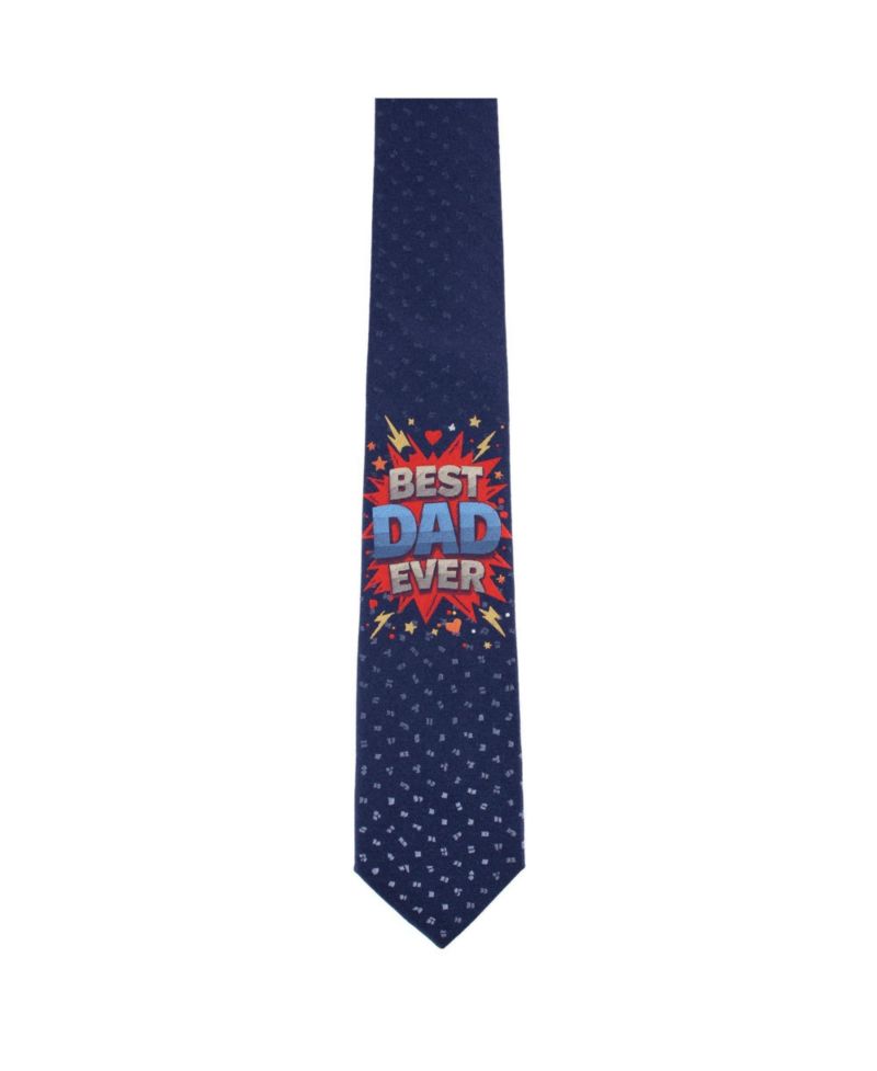Men's Best Dad Ever Novelty Silk Necktie