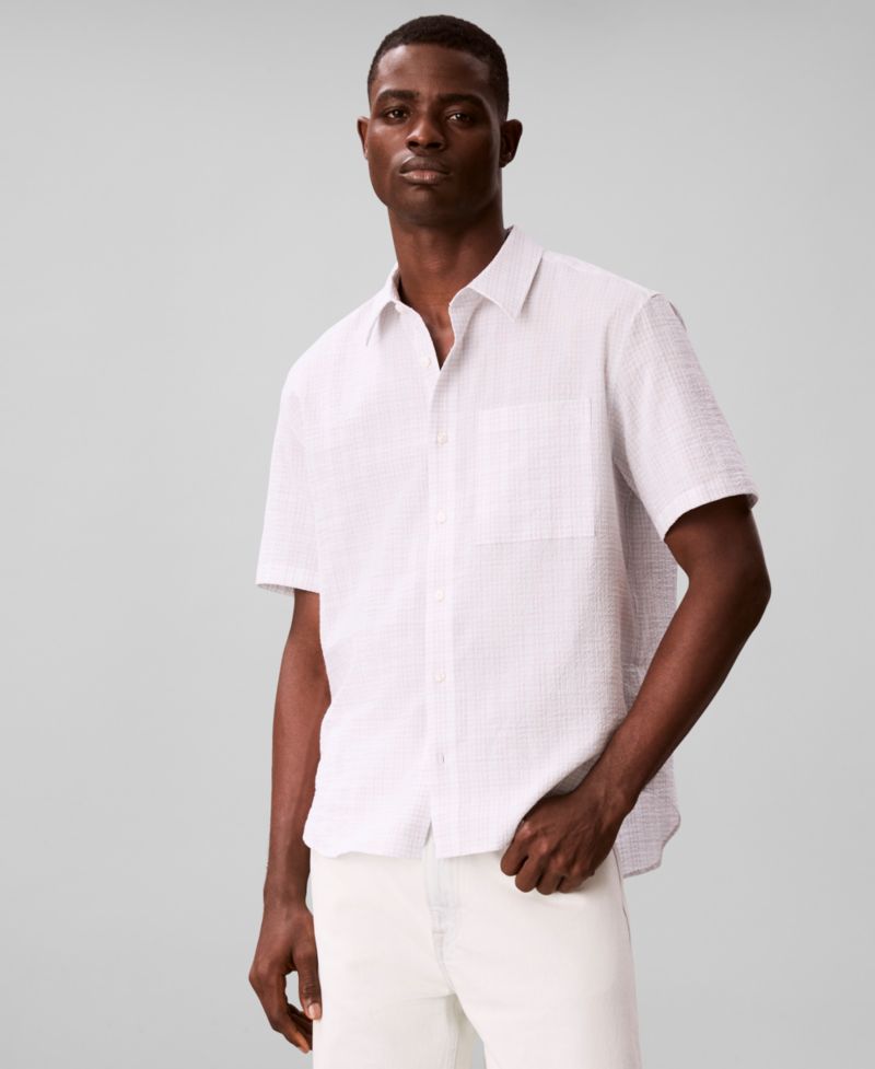 Men's Short-Sleeve Crinkle Poplin Shirt