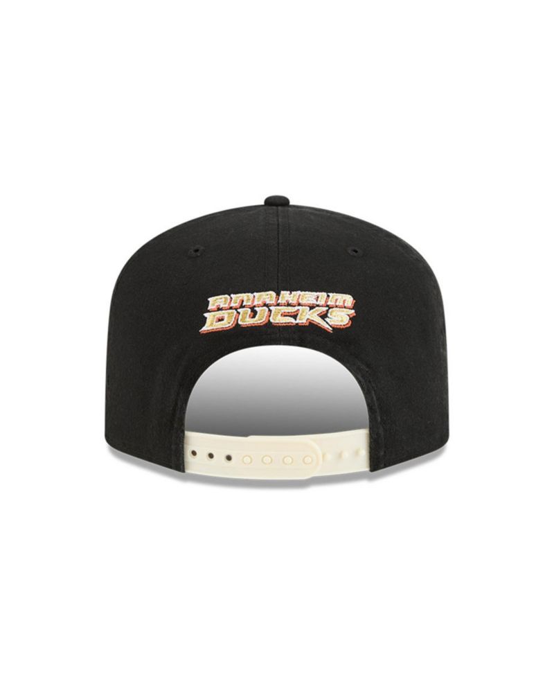 Men's Black Anaheim Ducks Throwback Stanley Cup Champions Side Patch 19TWENTY Adjustable Hat