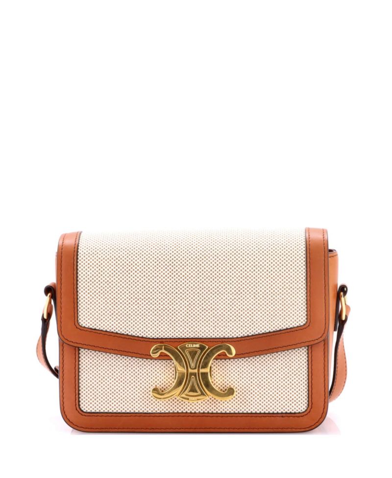 Teen Triomphe Shoulder Bag Canvas with Leather