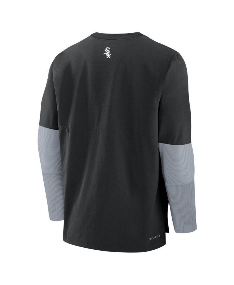Men's Black/Gray Chicago White Sox Authentic Collection Player Lightweight Performance Long Sleeve Top