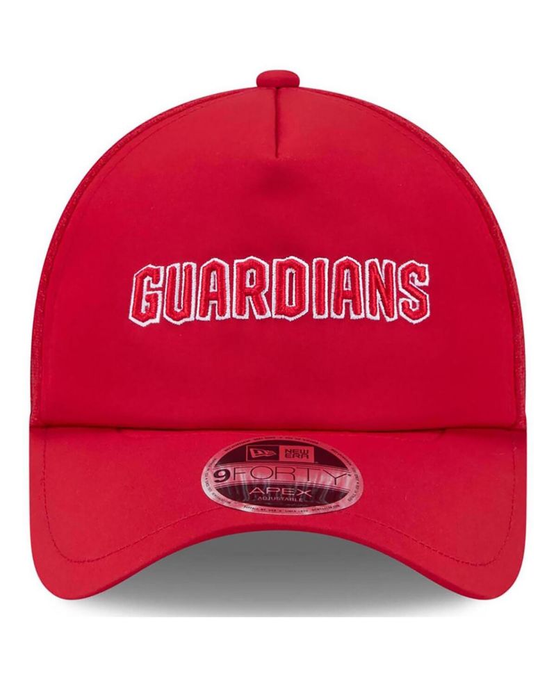 Men's Red Cleveland Guardians 2026 Batting Practice Alternate Apex 9FORTY Adjustable Hat