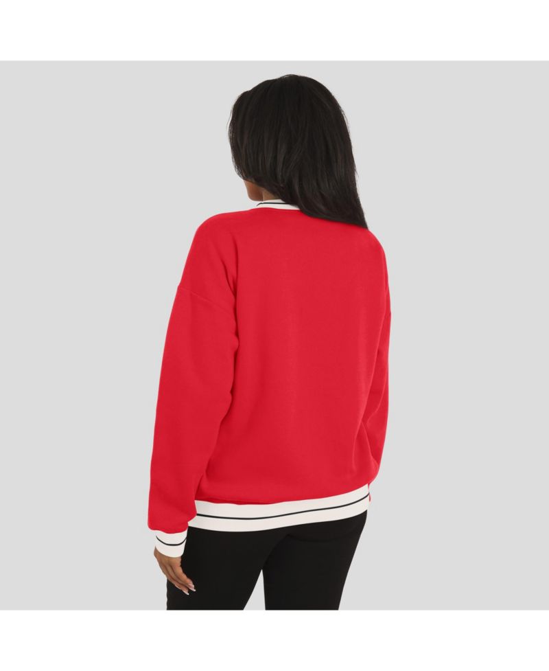 Women's Red Wisconsin Badgers Seal Sweatshirt