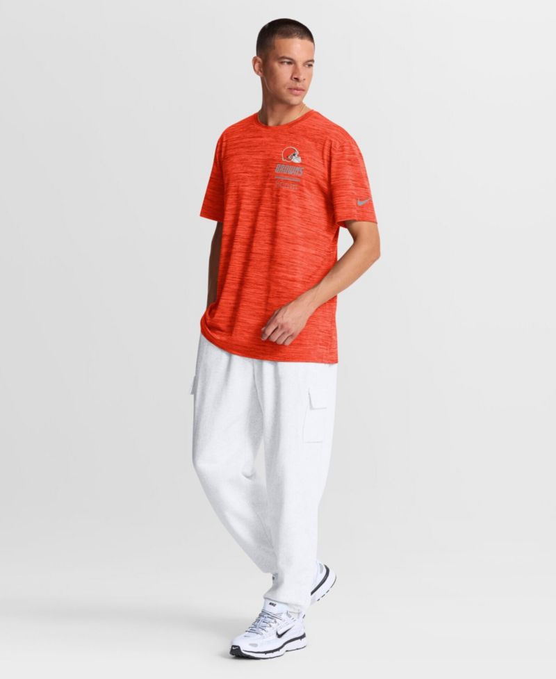 Men's Orange Cleveland Browns Sideline Double Covered Dri-FIT Velocity T-Shirt
