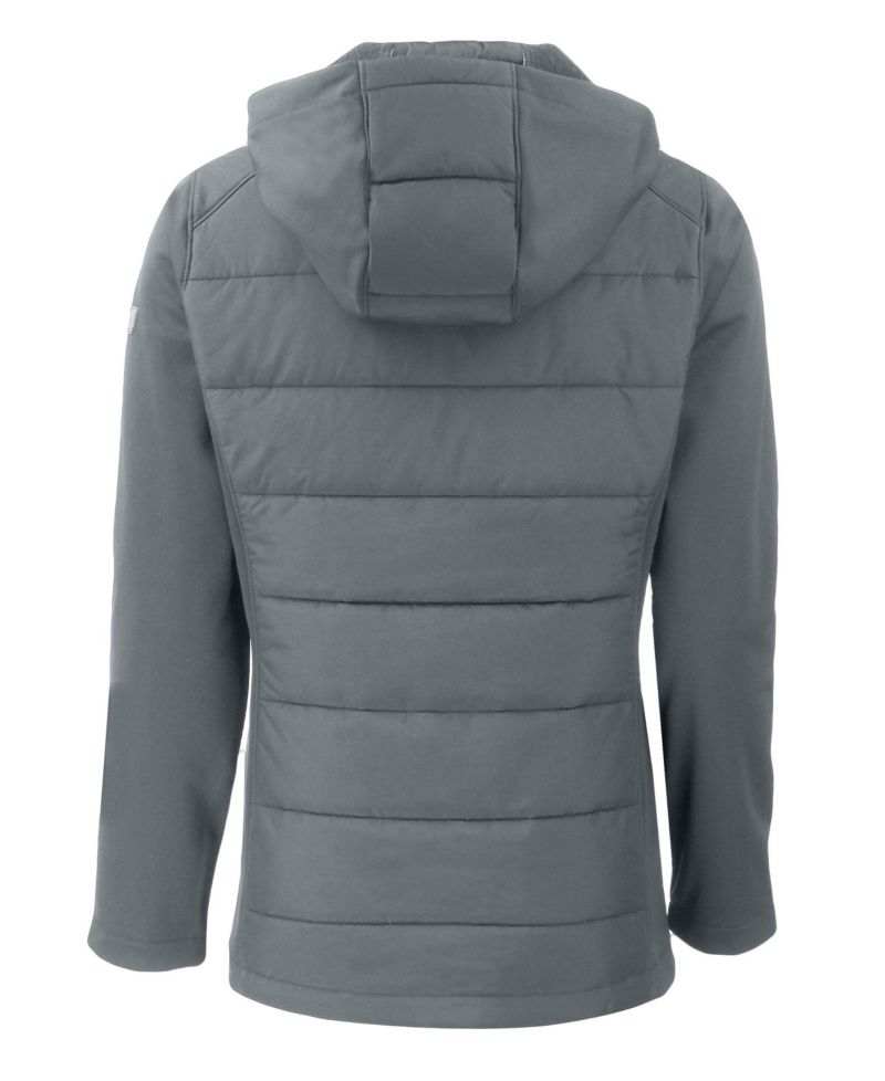 Women's Cutter and Buck Evoke Hybrid Softshell Full Zip Hooded Long SleeveJacket