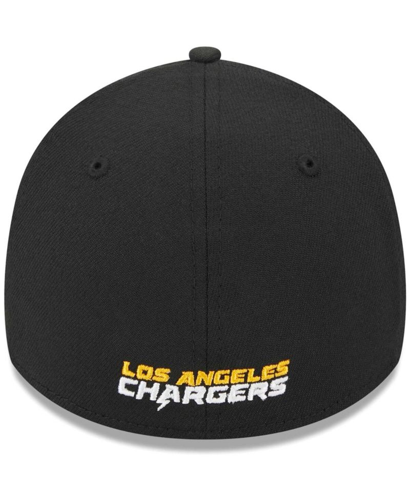 Men's Black Los Angeles Chargers Main 39THIRTY Flex Hat