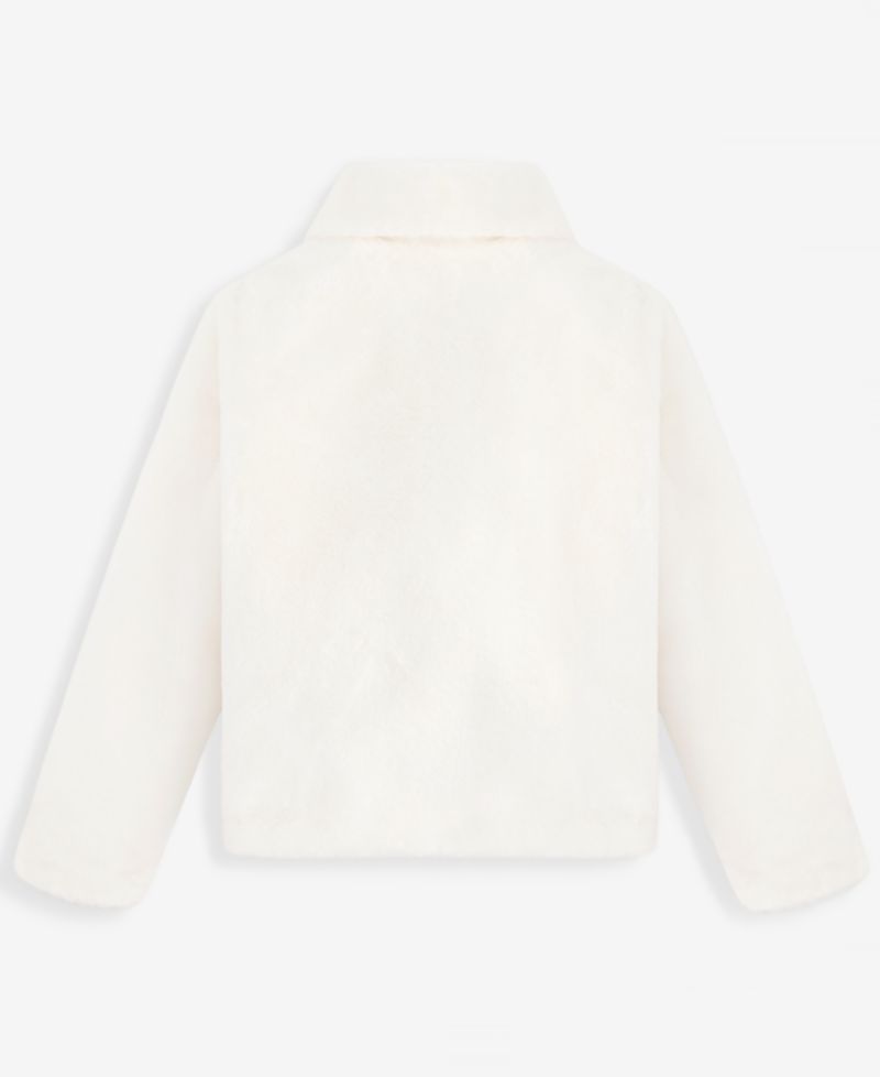 Toddler Girls' 12M-5T Solid Faux-Fur Jacket