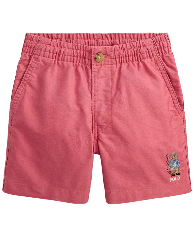 Boys' 2T-7 Polo Bear Embroidered Shorts