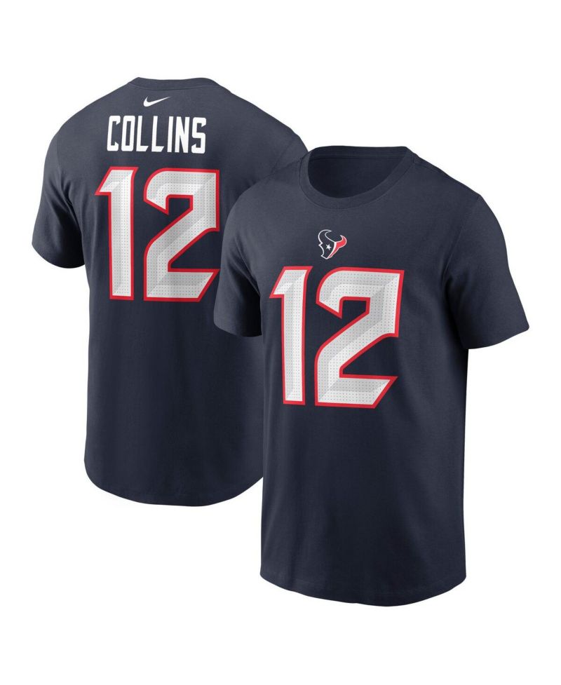 Men's Nico Collins Navy Houston Texans Name & Number T-Shirt