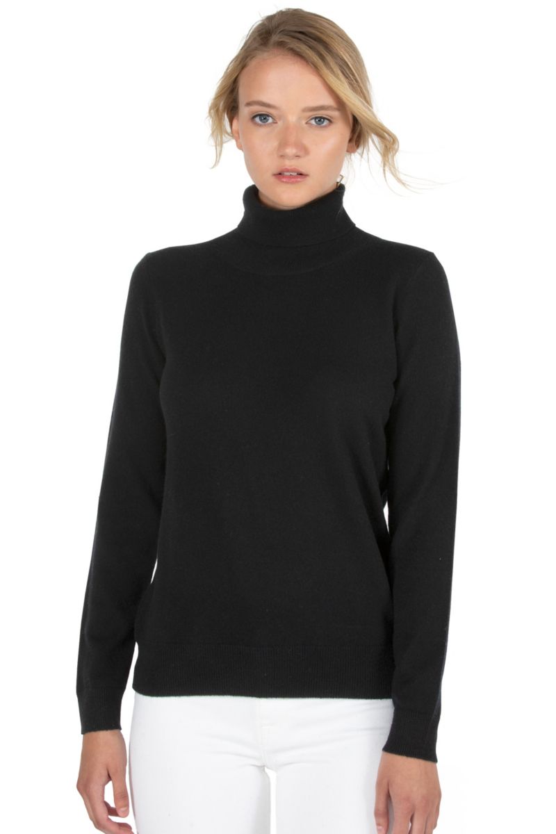 Women's 100% Pure Cashmere Long Sleeve Turtleneck Pullover Sweater