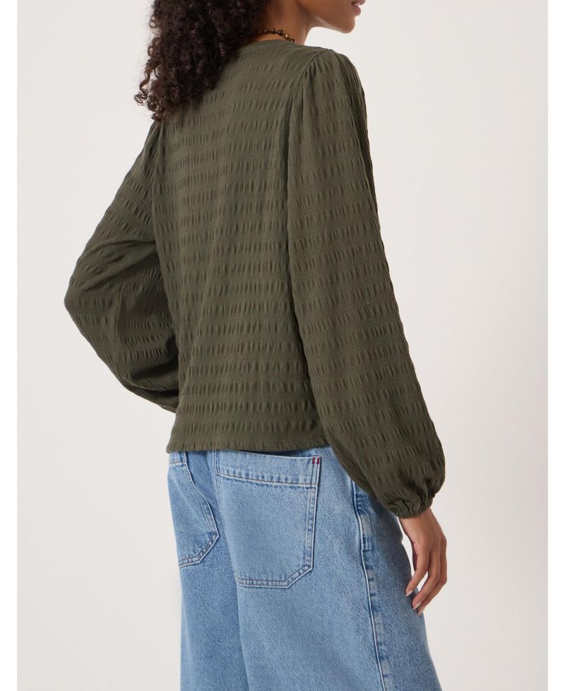 Women's Thalia Seersucker Jersey Top